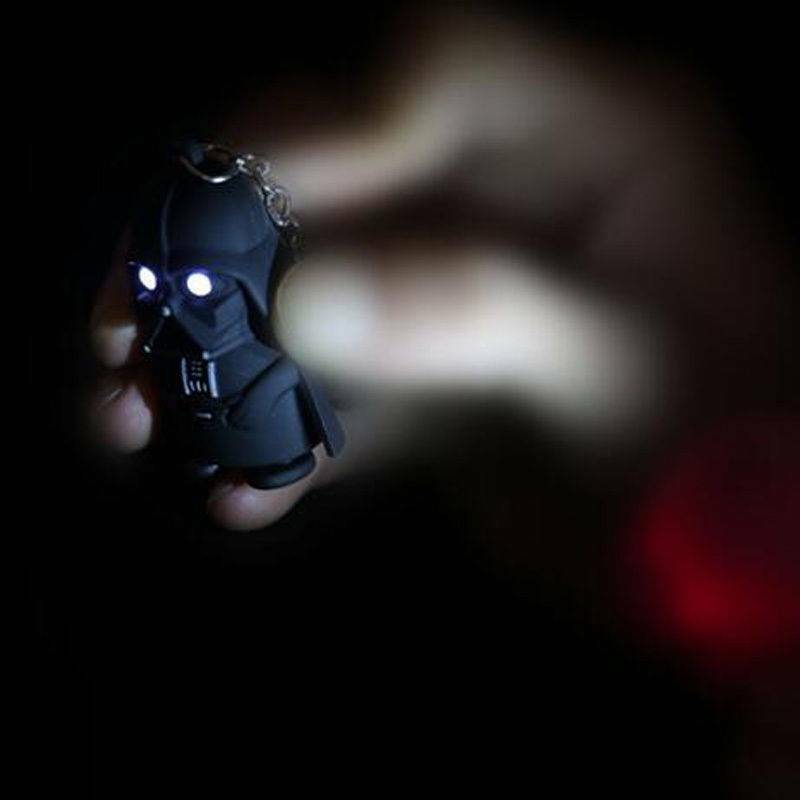 1x Keyring With Sound Light Up LED Wars Darth Vader Keychain Gift Christmas new~