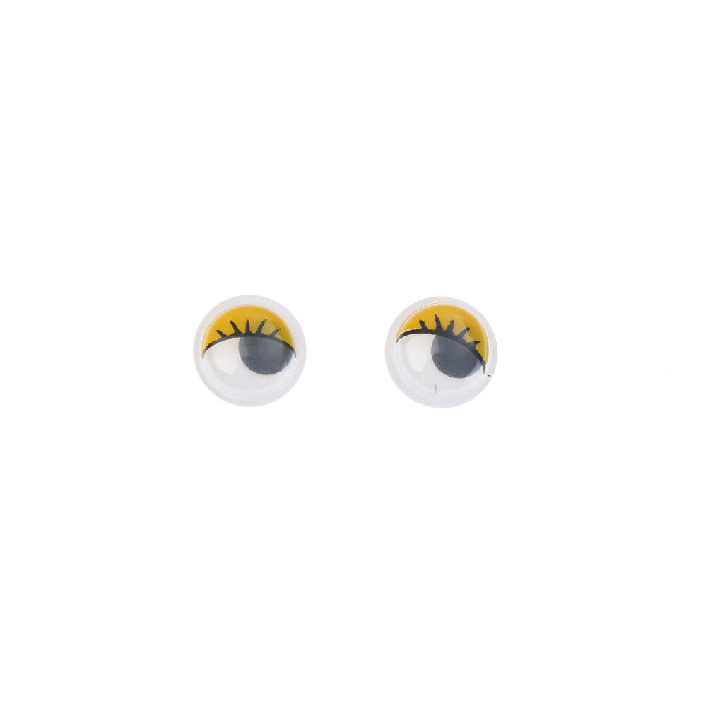 100PC Coloured Eyelashes Wiggly Wobbly Googly Eyes Lash   (Color: Multicolor) Qx