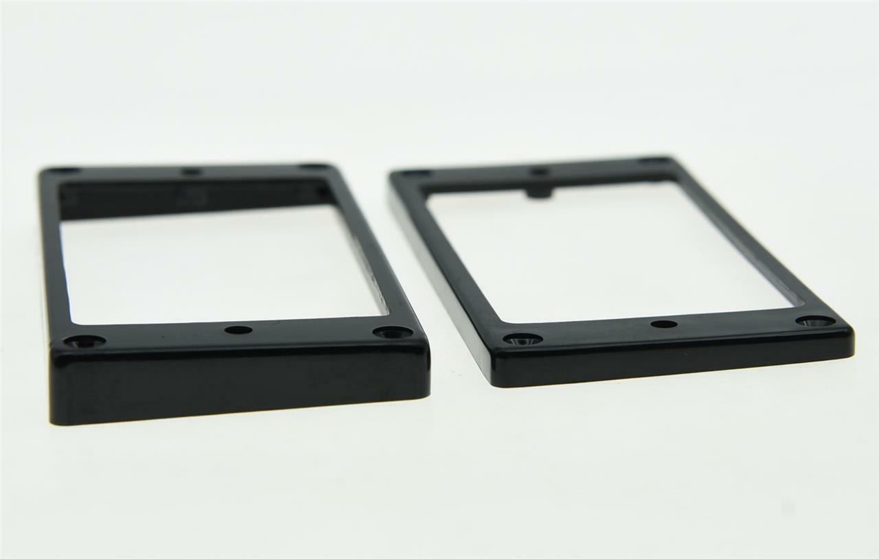 2x Black Humbucker Pickup Ring Flat Base Bottom Frame fits Epiphone LP Guitar