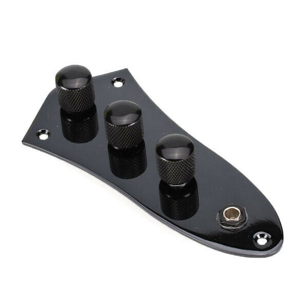 Black Pre-wired Control Plate for Jazz Bass