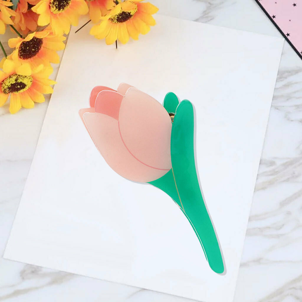 Hair Claw Clips Fashion Acetic Tulip Daisy Clamps for Makeup Bath Ladies