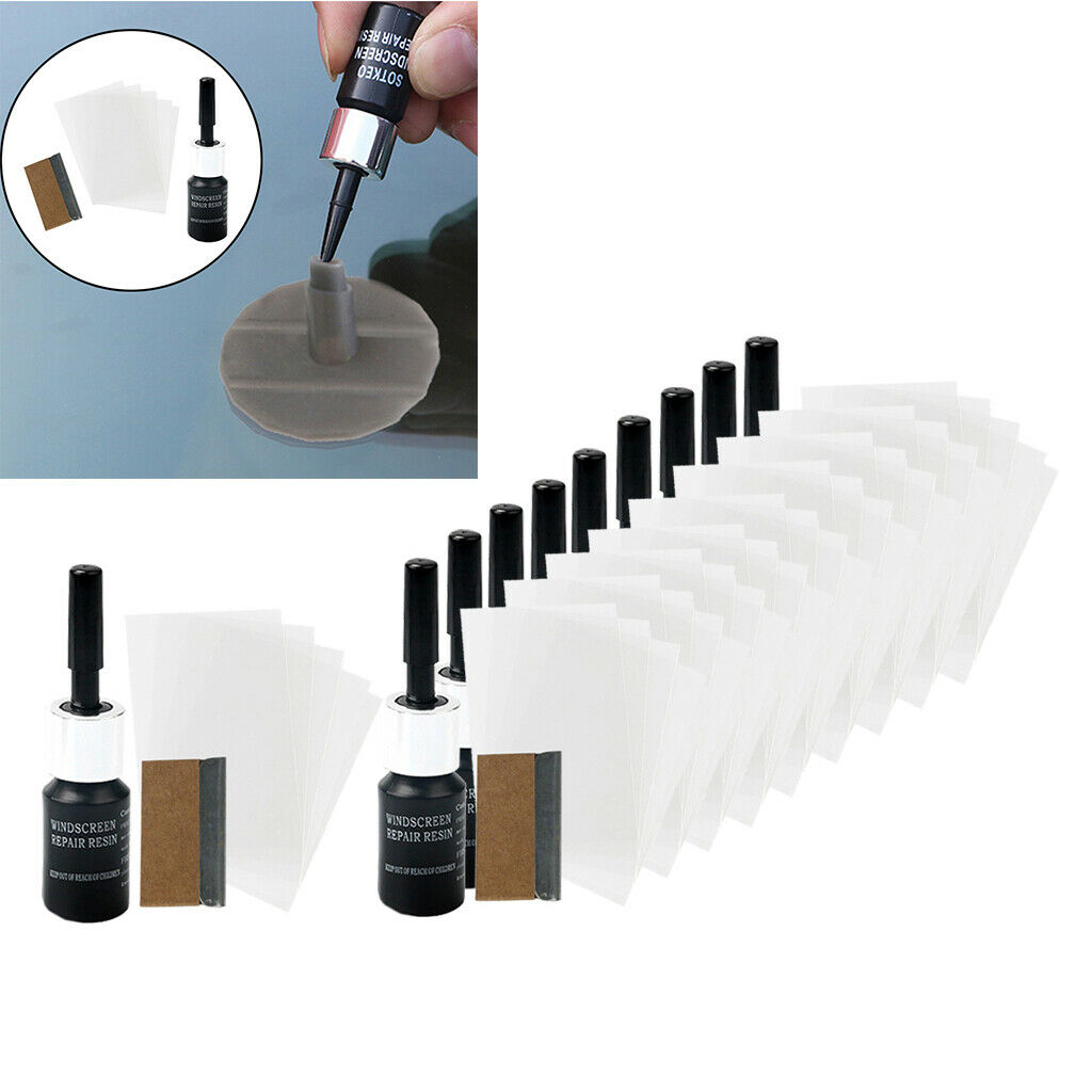 10x Car Windshield Repair Kit Windscreen Glass Chip Crack Repairing Quick Fix