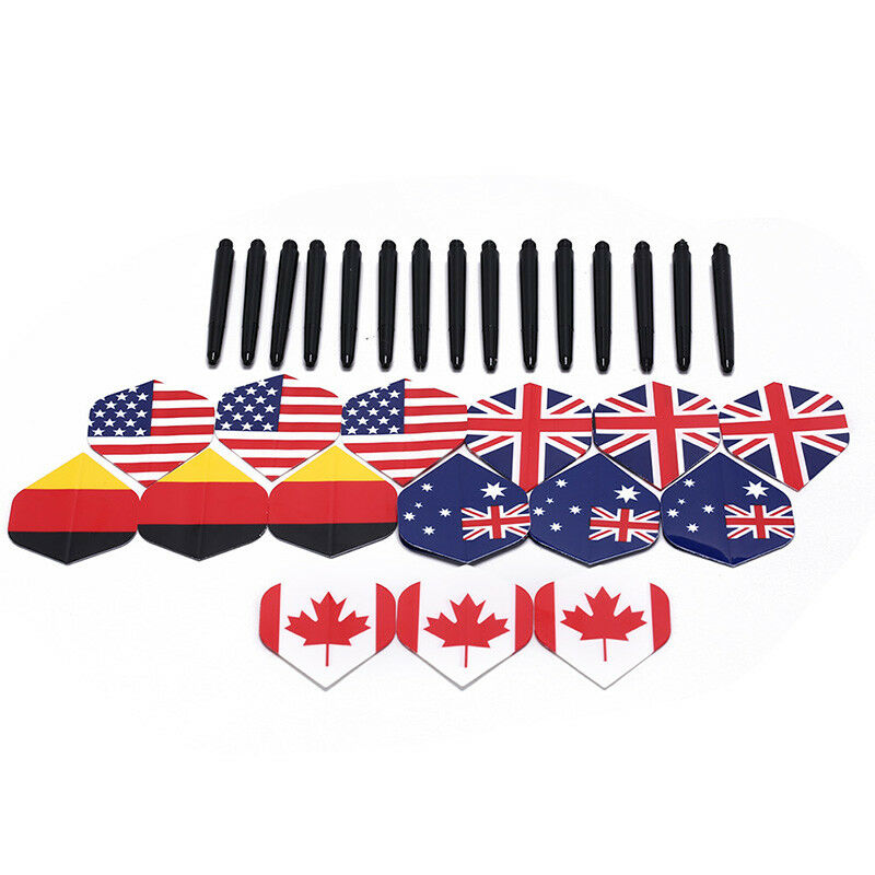 15pcs nylon dart shafts and 15pcs nice pattern darts flights dart accessor.l8