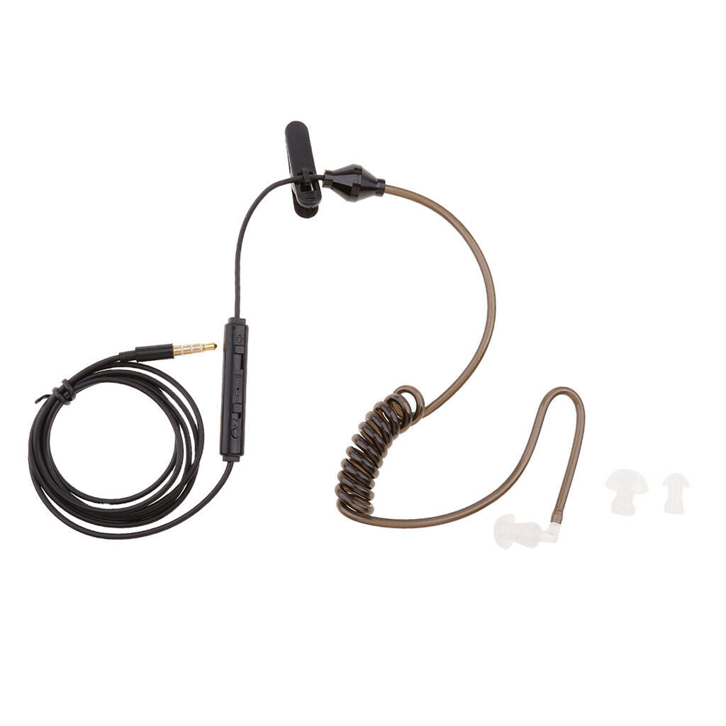 3.5mm Acoustic Tube Earpiece Headset Radiation Free Air Tube Headsets with