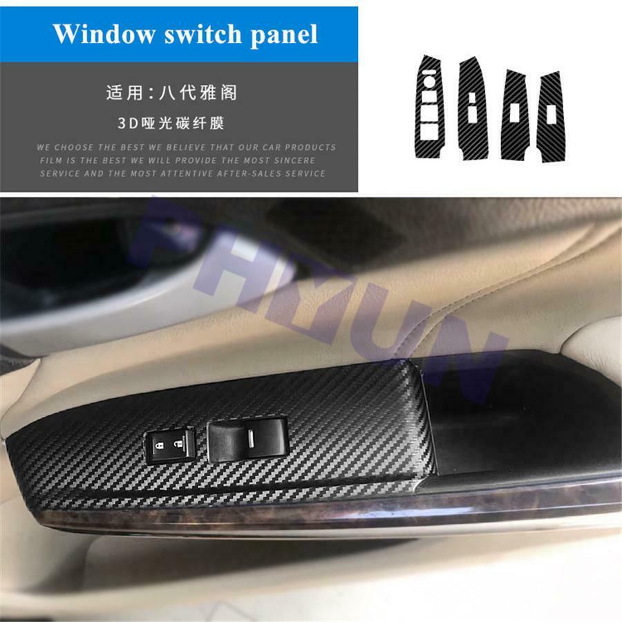 Carbon Fiber Style Car Interior Decorative Stickers Trim Covers For Accord 08-12
