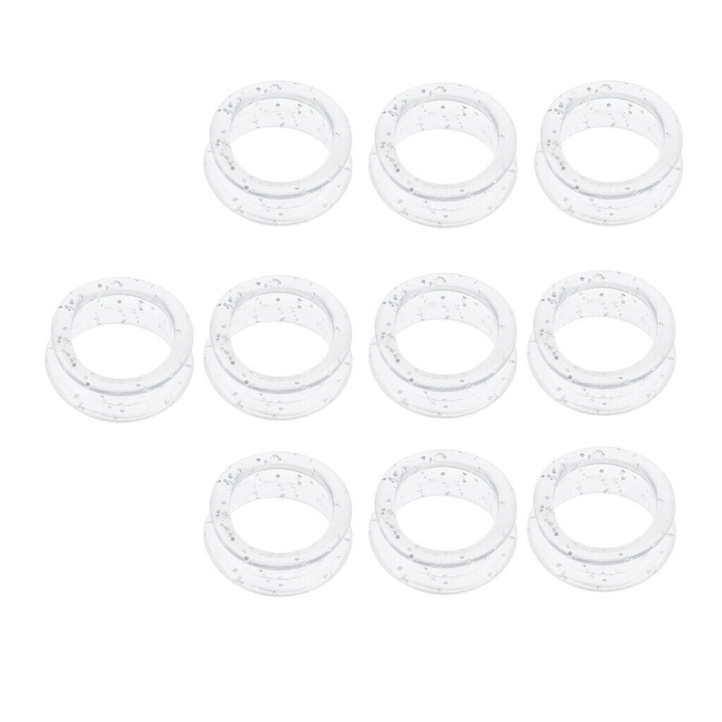 10 Pieces Soft Rubber Scissors Shears Finger Rings Grips for Salon Barber White