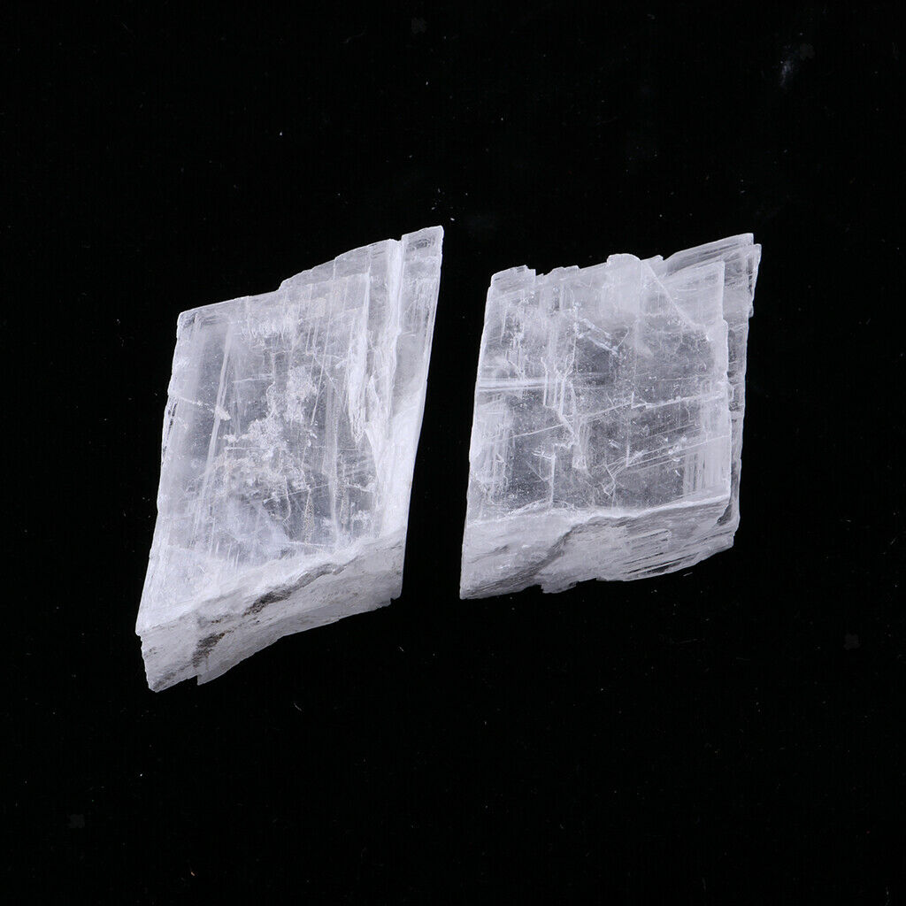 2pcs Transparent Crystal Rocks Mineral, Geology Collection Kids Class Science