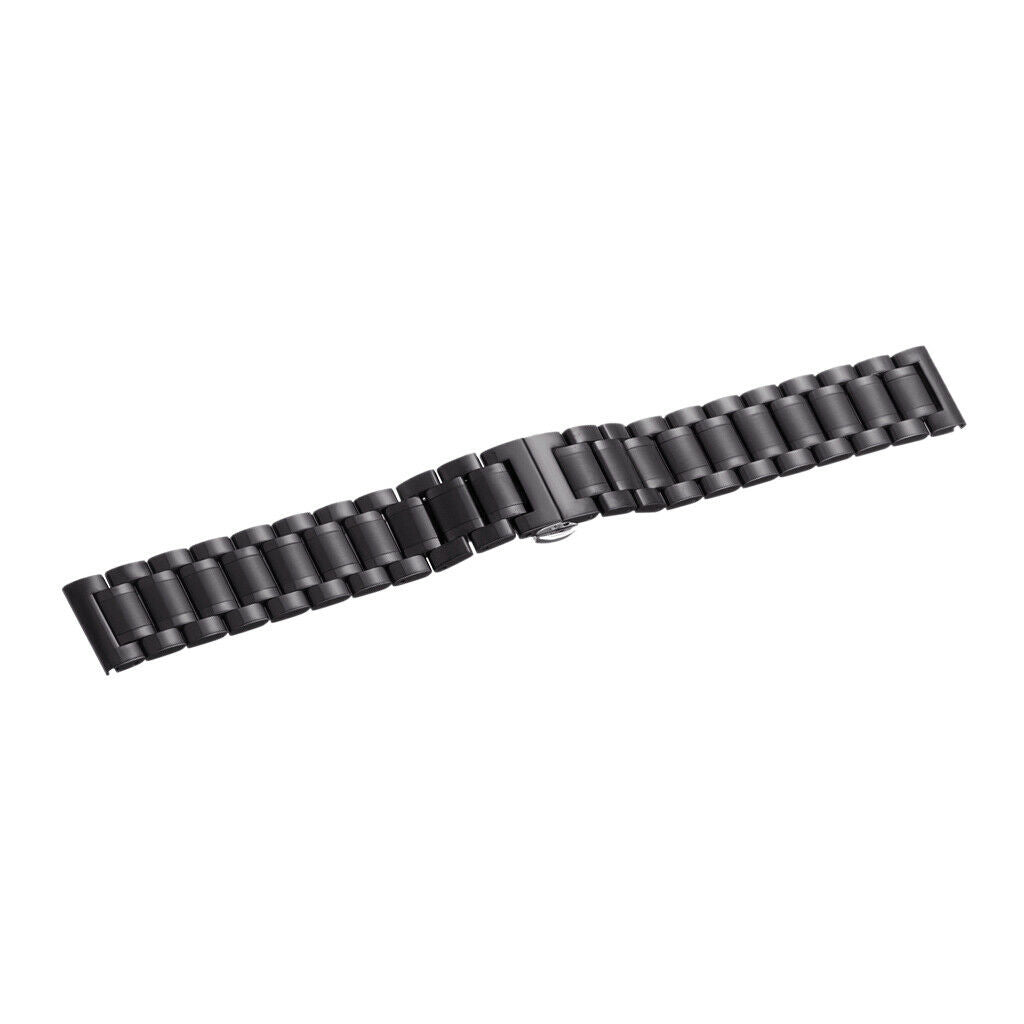 Stainless Steel Wristband Butterfly Closure For   Honor S1 Watch Black