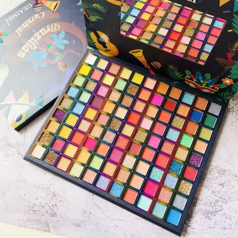 99 Carnival Colors Eye Shadow Makeup Palette Glitter Shimmer Silky Eye Gift kids