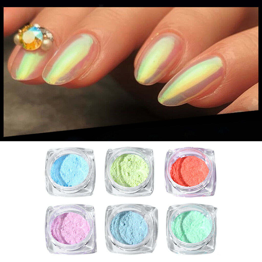 6Pieces Mermaid Dust Powder Ornaments Set Tools Crafts for Personal Use