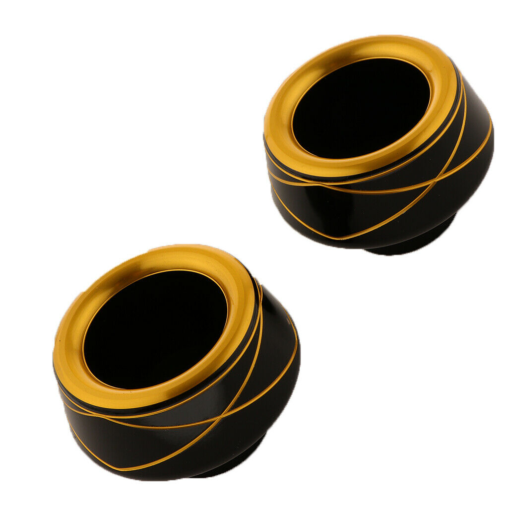 2 PCS Motorcycle Front Fork Cup Drop Resistance Universal  Yellow + Black