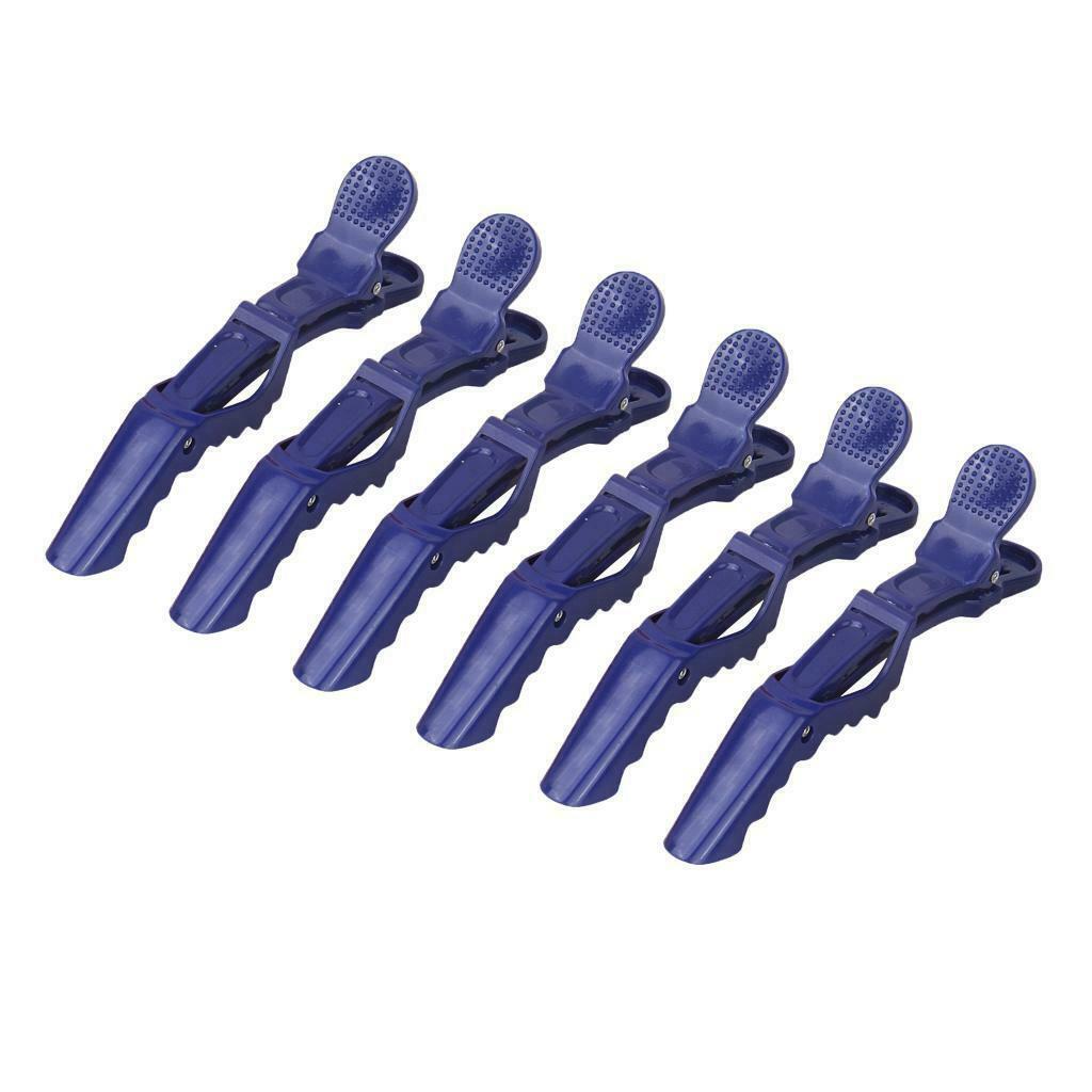 6Pc Salon Styling Sectioning Clips Wide Teeth Thick Hair Alligator Clips