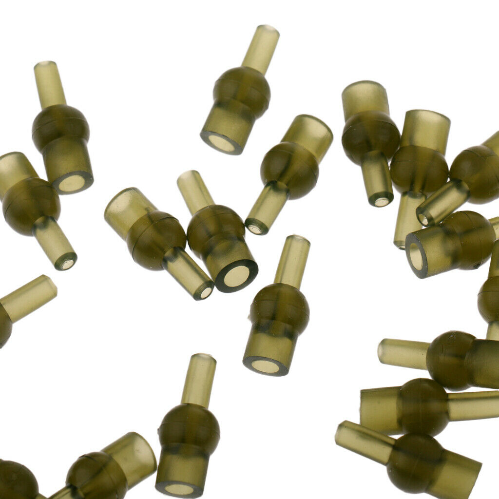 20pcs Silicone Fishing Rig Tulip Beads Carp Sea Fishing Shock Buffer Beads