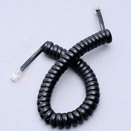 Black Home Use Telephone Extension Lead Line Cable RJ11 Headset Cord 2m New