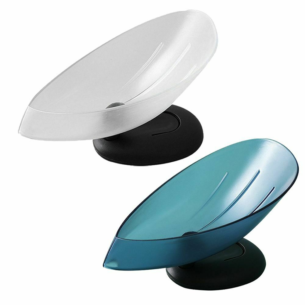 Free Suction Cup Plastic Soap Box Drain Rack Soap Holder Soap Dish Storage