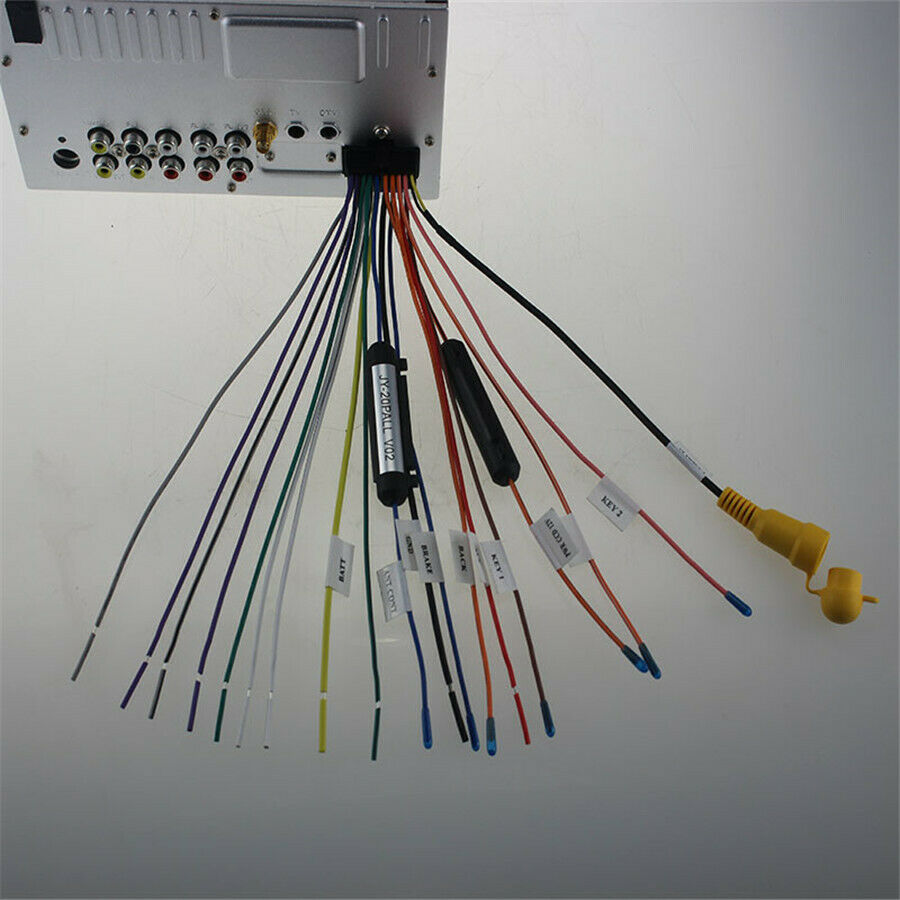 20 PIN Wiring Harness for 1 Din or 2 Din Car Stereo DVD Standard Audio System