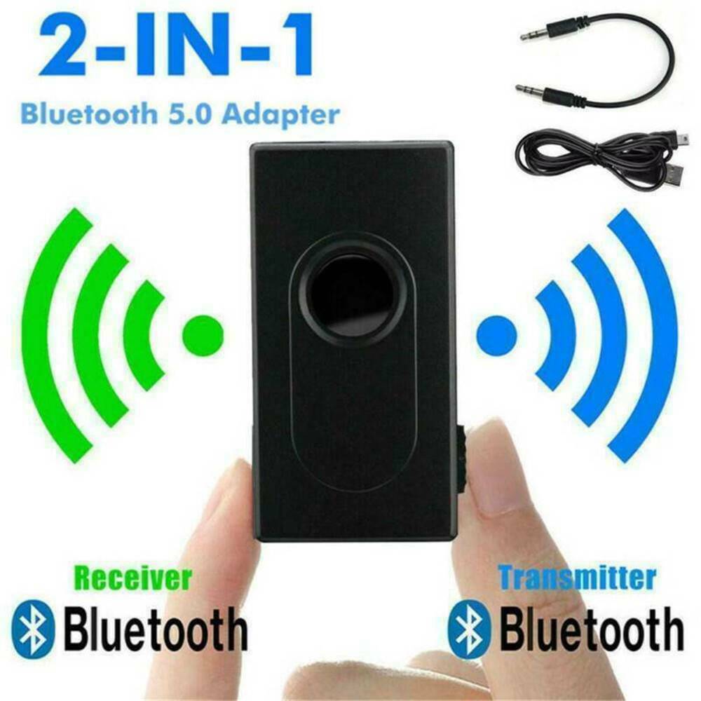 USB Bluetooth 5.0-Transmitter Receiver Stereo Audio Adapter AUX 3.5mm TV CAR PC