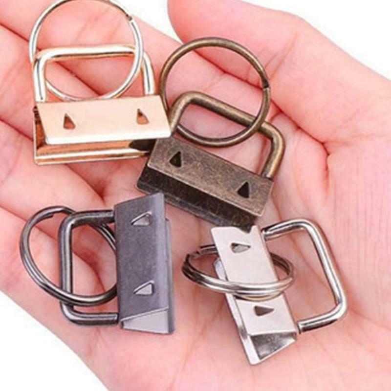 57PCS Keychain Hardware with Key Fob Pliers Tool 0.98Inch/25mm for Wristlet