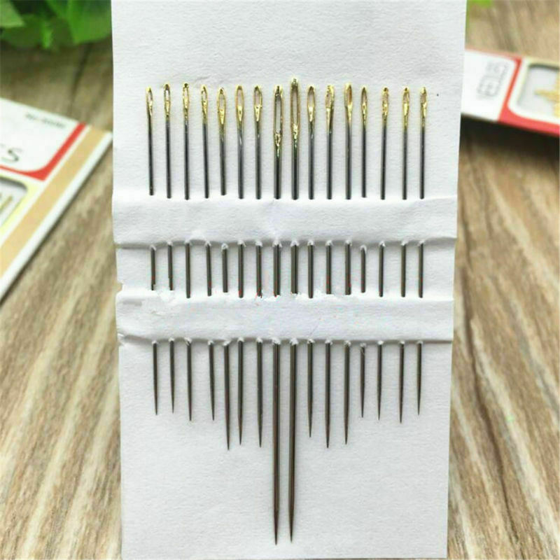 64pcs/ 4Packs Large Eye Thick Sewing up Needle Embroidery Mending Quilt Hand