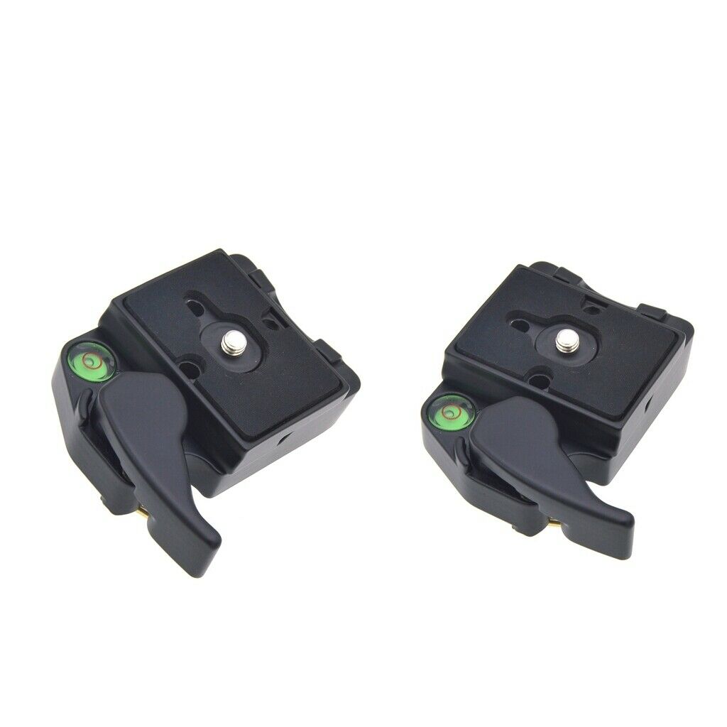 2 Pieces 323 Camera Rapid Release Plates with Adapter 200PL-14 for Manfrotto