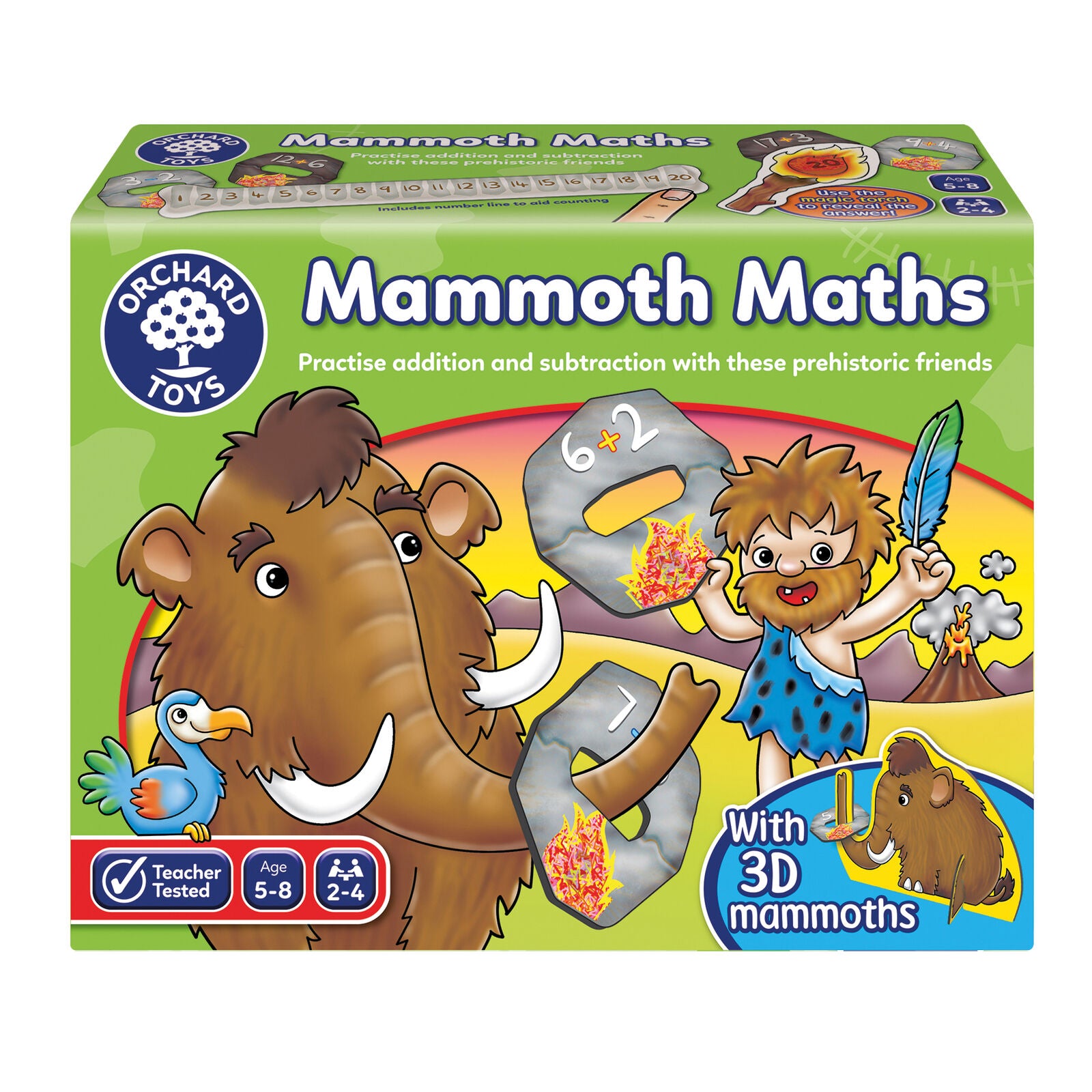 Orchard Toys 098 Mammoth Maths Board Game Numbers Sums Game Children Age 5+