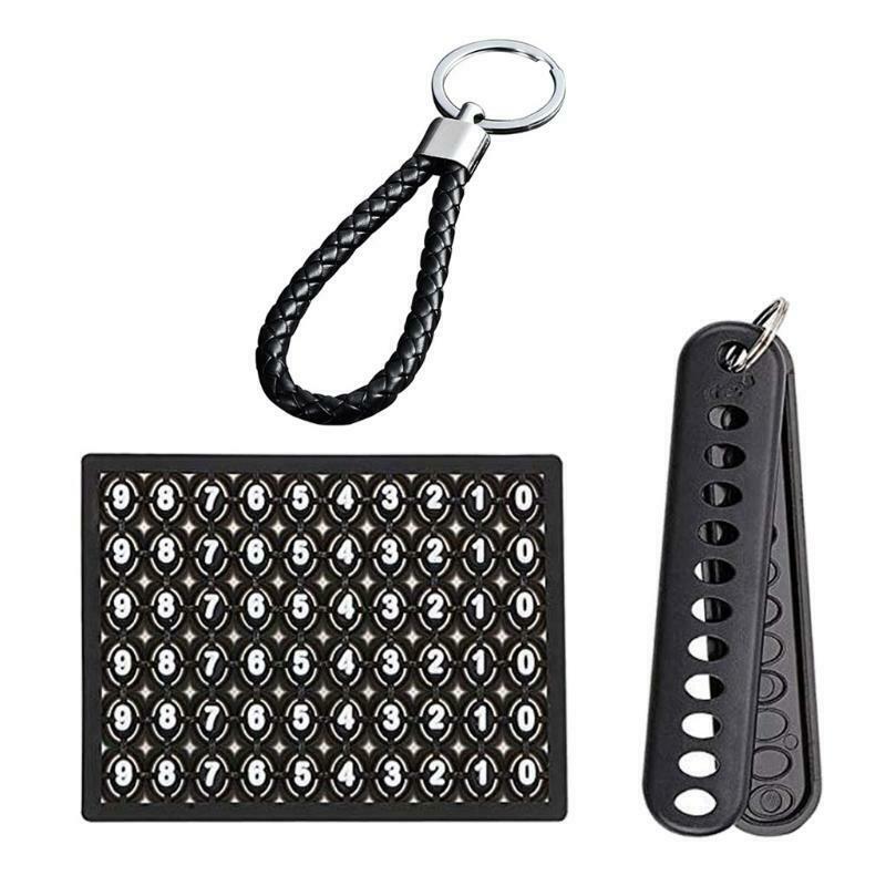 Personalized Custom Anti-lost Phone Number Plate Pendant Car Keychain Jewelry