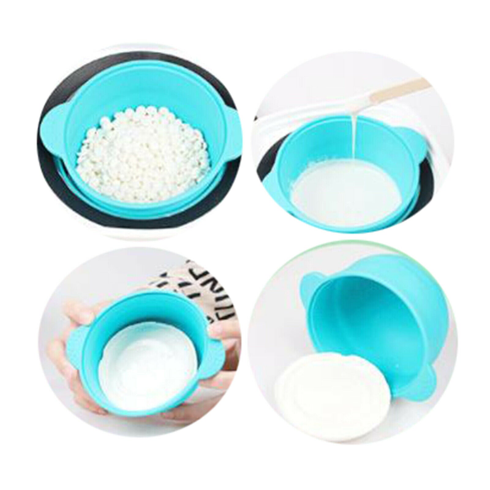 Silicone Bowl Depilatory Hard Wax Set Facial Reusable Warmer Bowls