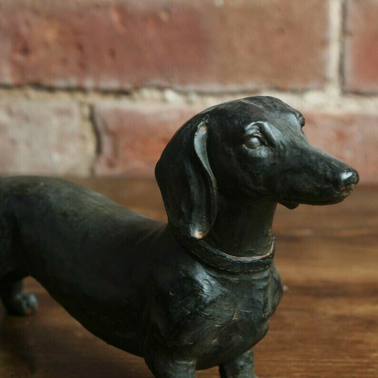 Black Dog Statue Home Accessories Garden Decor Ornaments Bookcase Crafts