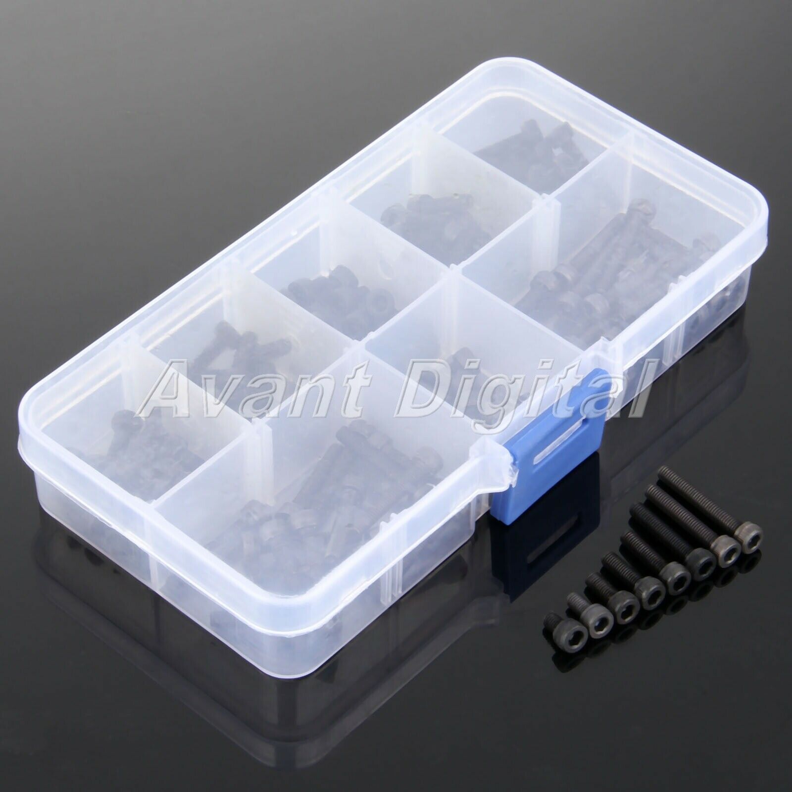 120PCS M3 Hex Socket Round Cap Head Screws Bolts Assortment Set Carbon Steel Kit