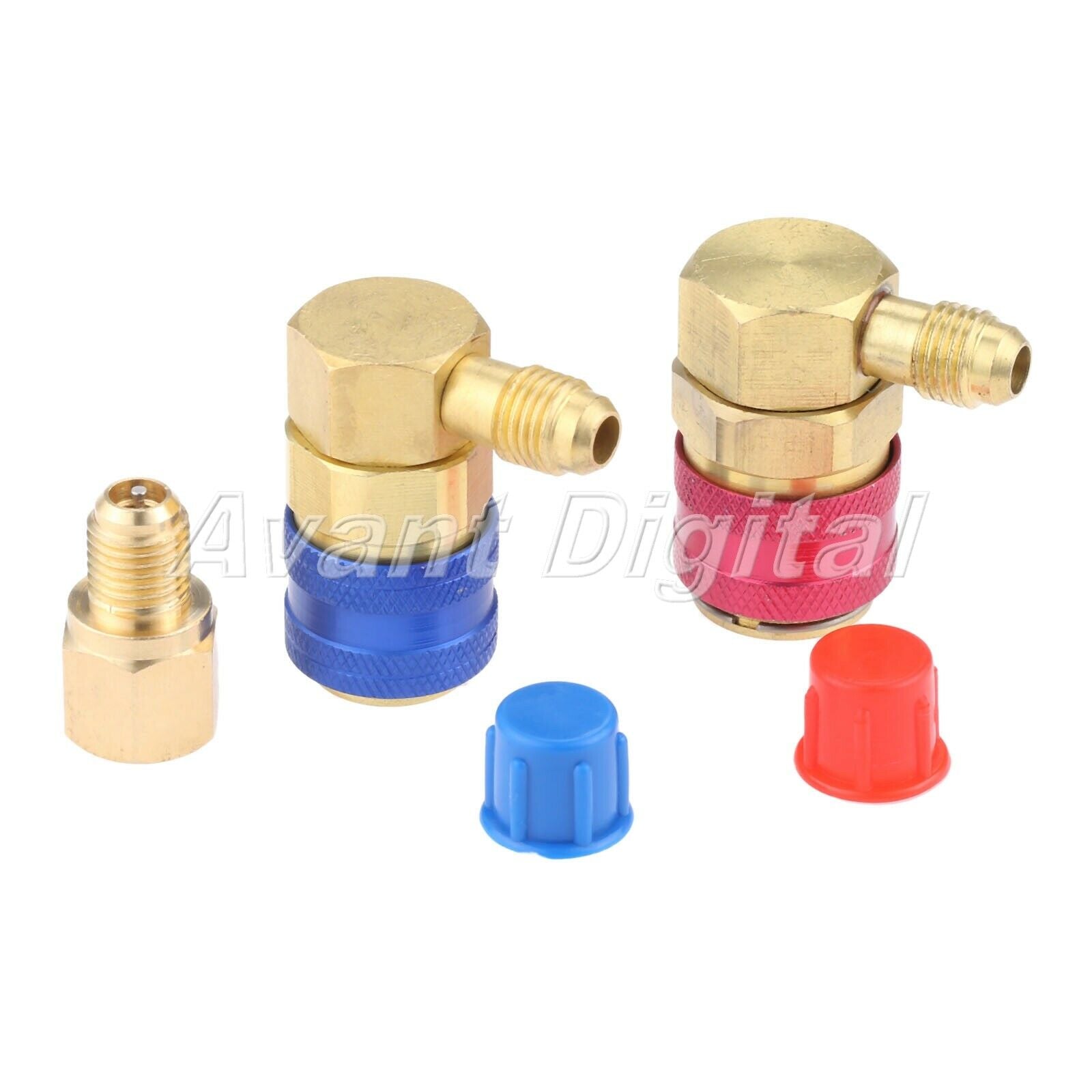 R12 to R134a Brass Manifold Conversion Kit For 1/2" Female x 1/4" SAE Male HQ