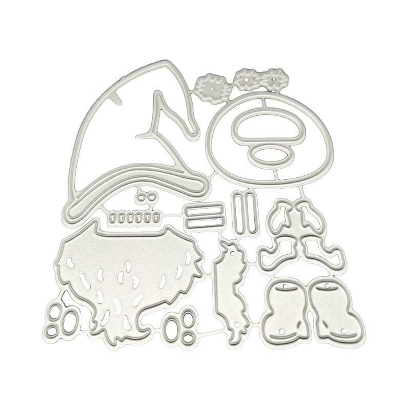 Christmas Gnome Santa Claus Metal Cutting Dies Stencil DIY Scrapbooking Template