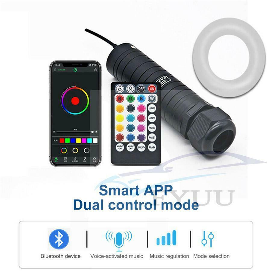 Car Roof Star Lights Fiber Optic Light RF Bluetooth Control + 300Pcs Fiber Optic