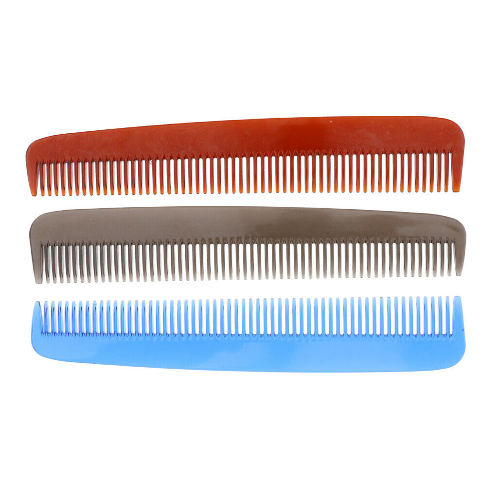 Salon Hair Cutting Styling Fine Tooth Comb Plastic Beard Grooming Comb Blue
