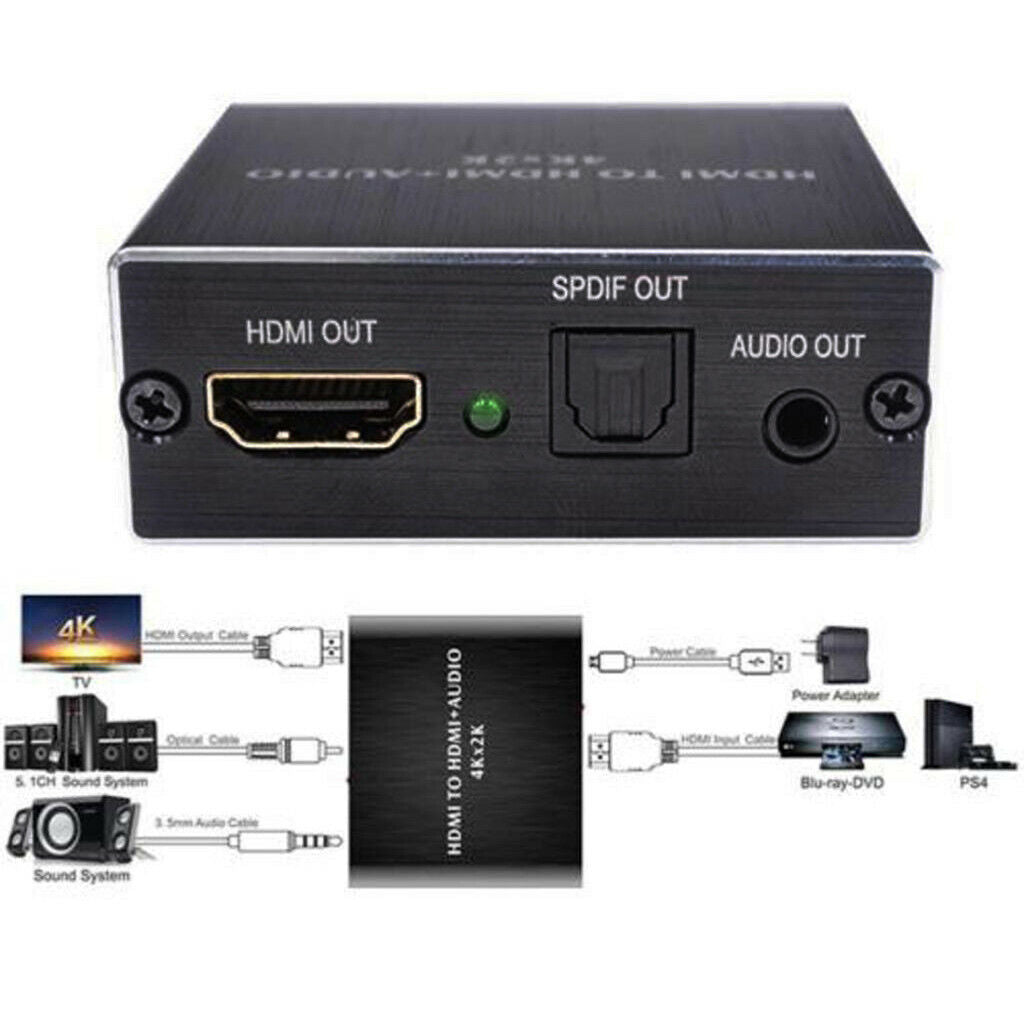 4K   Audio Extractor   To   Optical SPDIF 2CH/5.1CH Audio Converter