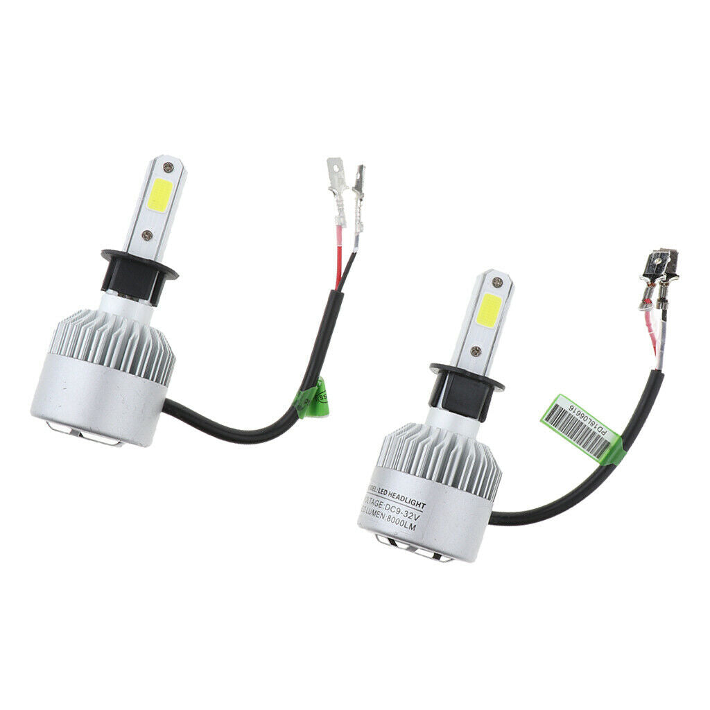 2 Pack L+R 36W 8000LM Headlight Bulbs Lamp Super Bright 6500K  H3
