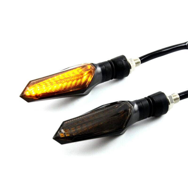 2x Motorcycle Turn Signal Flowing Water Tail Light LED Daytime lights waterproof