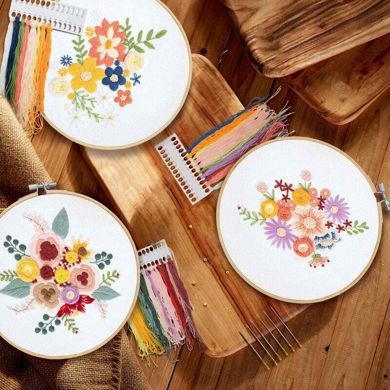 Embroidery Starter Set 3 Pieces, Suitable for Beginnerscross Stitch Set InclH3N2