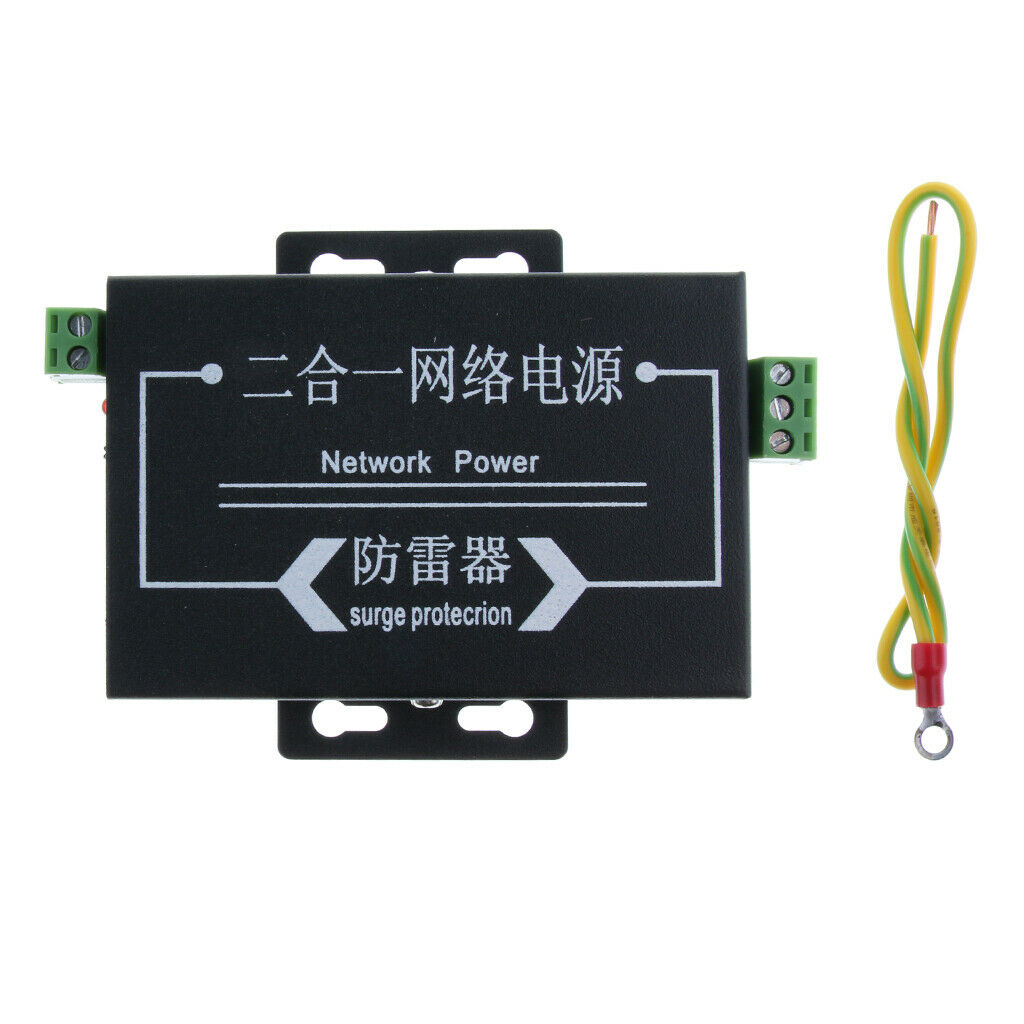 2-in-1 Power RJ45 Ethernet Surge Protector Device   Arrester