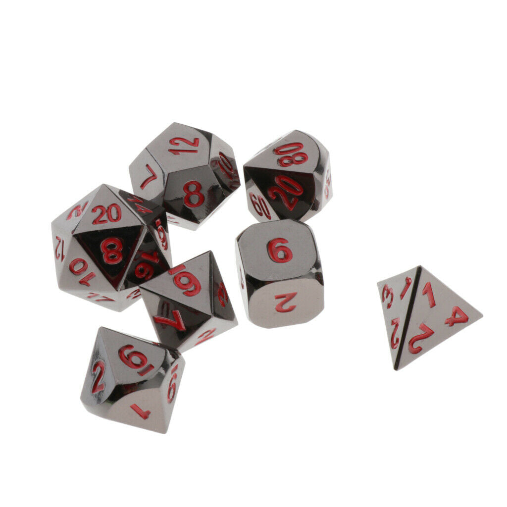 Dice for Dragon Scales DnD D&D Pathfinder RPG Dices Black Nickel Red