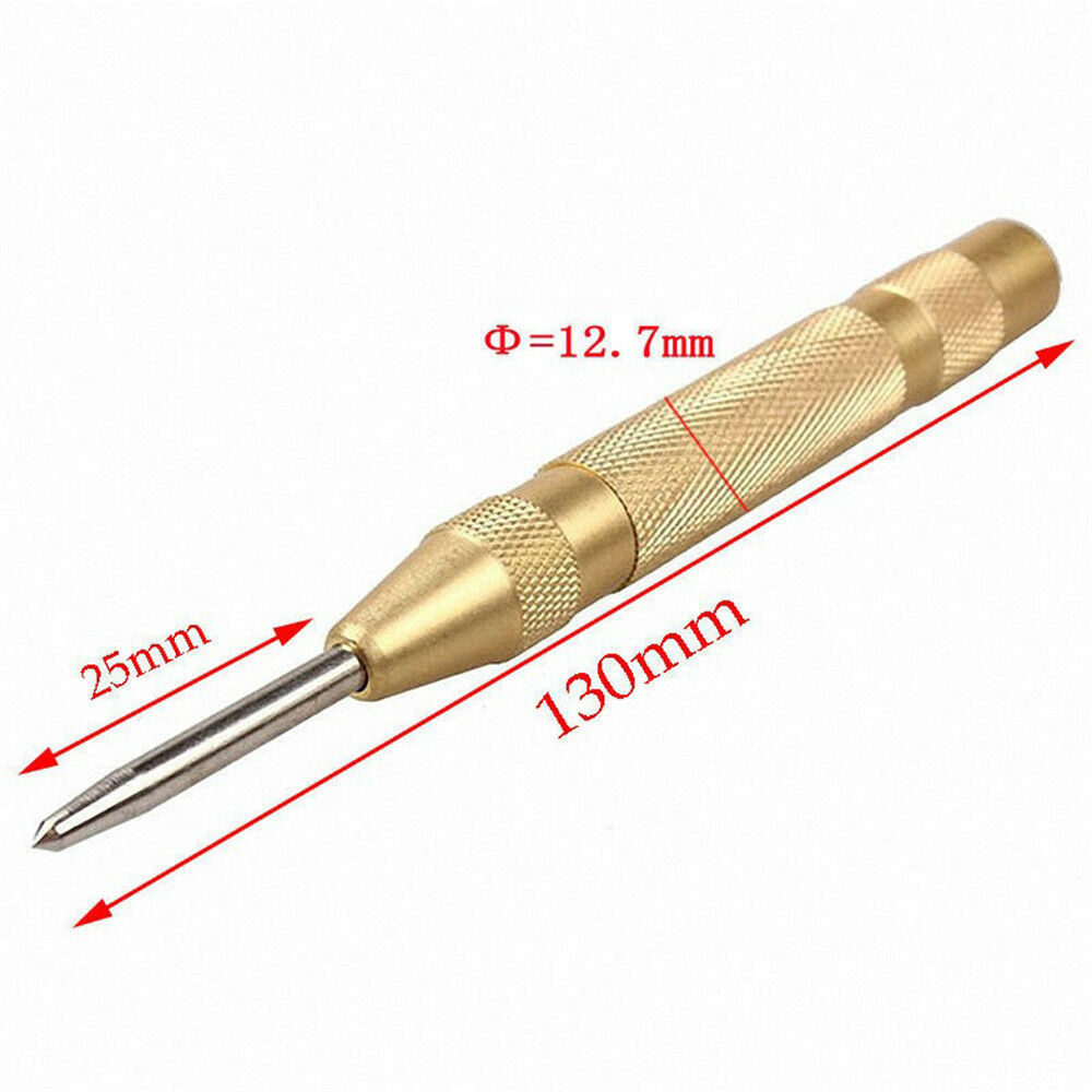 5'' Automatic Center Pin Punch Strike Spring Loaded Marking Starting Holes Tool