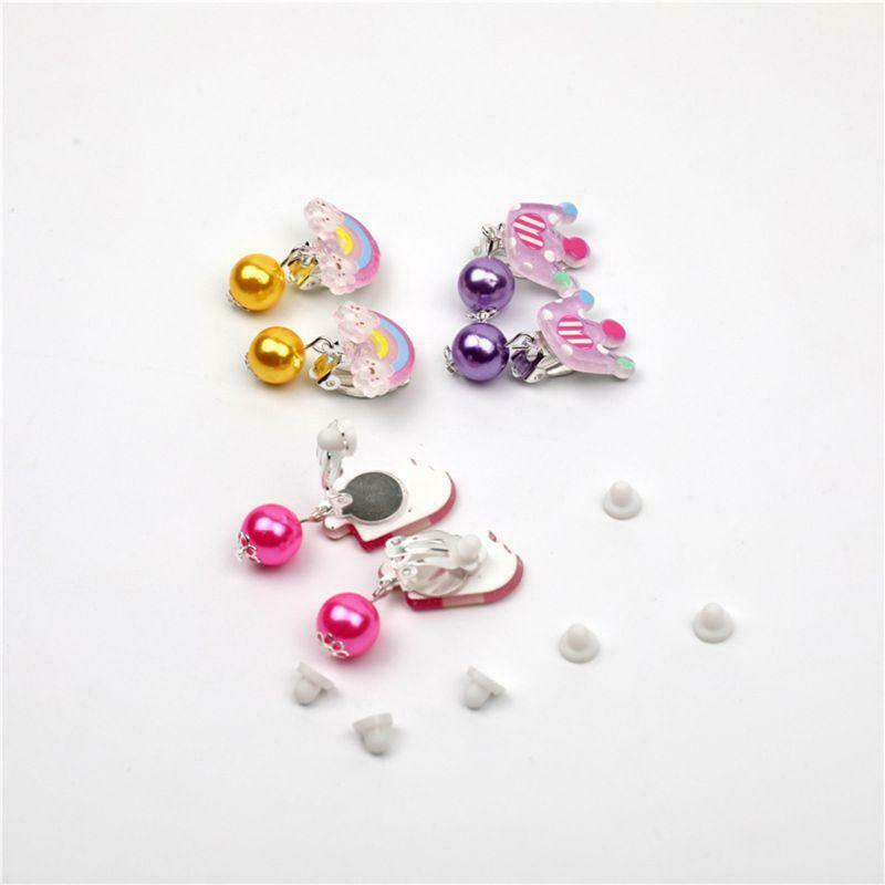 7 Pairs Mini Lovely Ear Clips for Girls Hypoallergenic Kids No Piercing Earrings