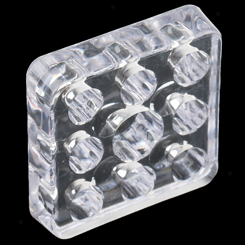 2x Clear Square Design  Cup Holder Tray - 9 Holes