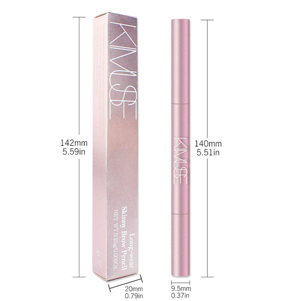 Waterproof Eyebrow Pencil Long Lasting Dual Ends Brow Definer Pen Grey