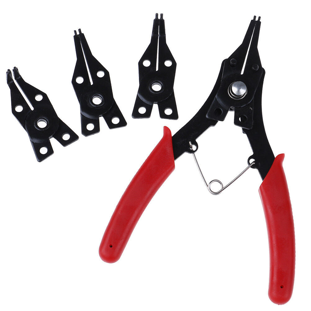 1Set 4 IN 1 multifunctional snap ring pliers tools crimp tool circlip pliers DD