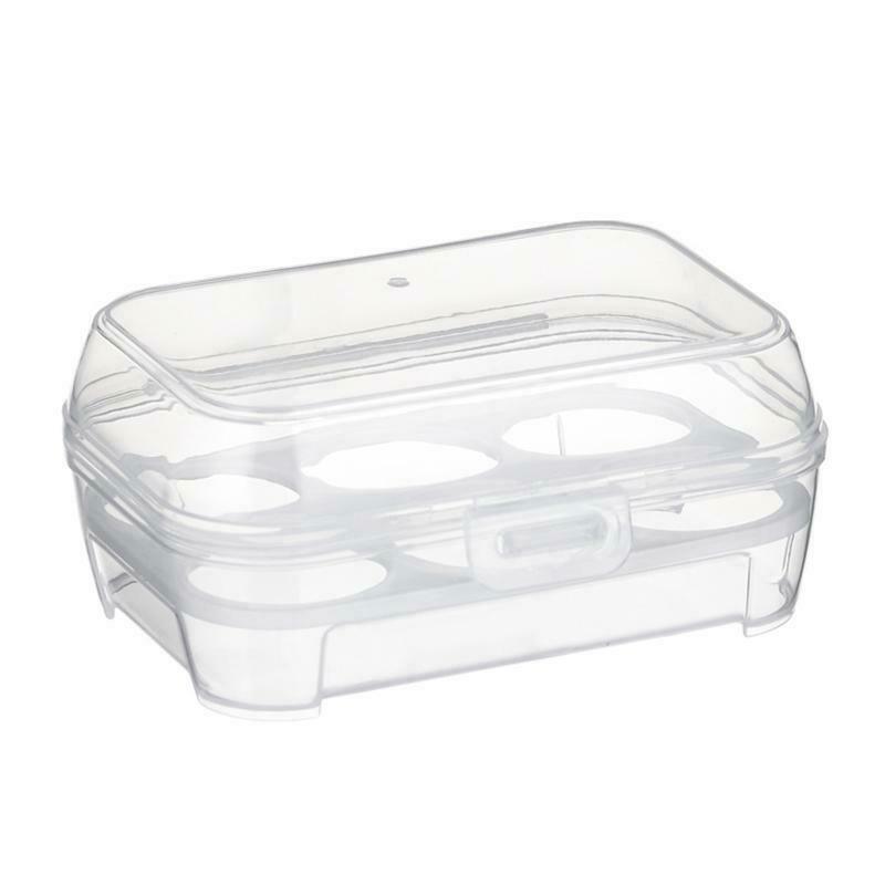 Transparent 6 Grids Travel Beauty Powder Puff Storage Box Makeup Egg Drying Case
