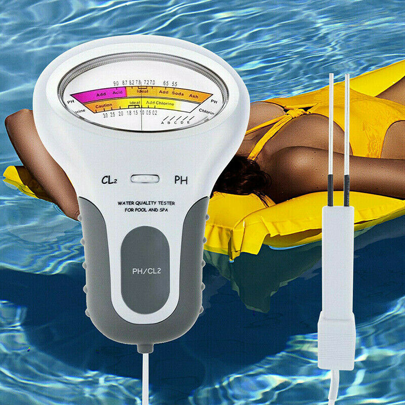 Portable 2in 1 Water Quality PH CL2 Chlorine Tester Level Meters For Swimming