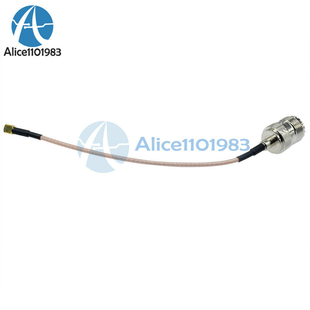 15cm Cable MCX Male Plug Right Angle To SO239 UHF Female Jack RG316 6in Pigtail