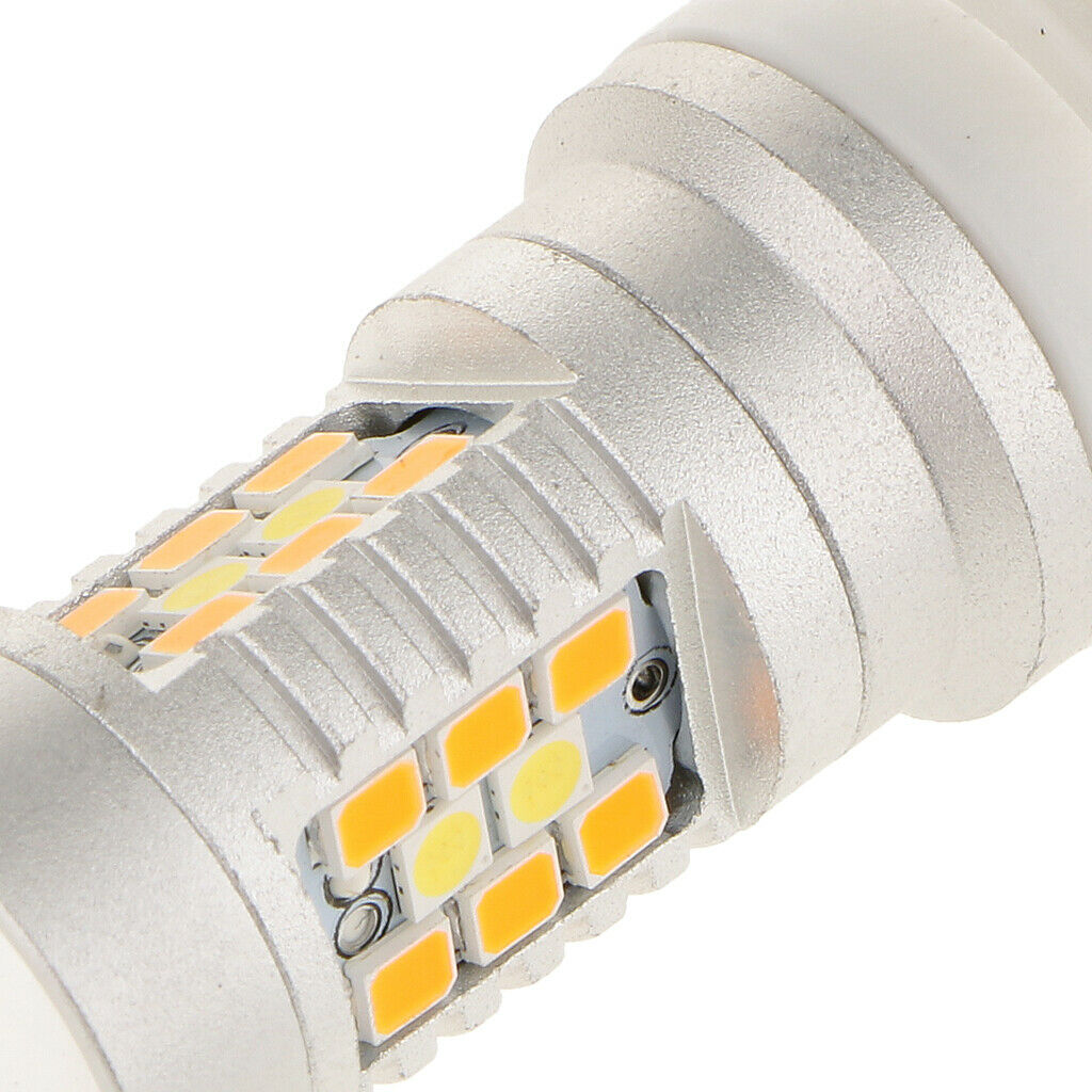 Double Amber Color Switchback White 3157 Bulb Led Signal Light  28 Cms