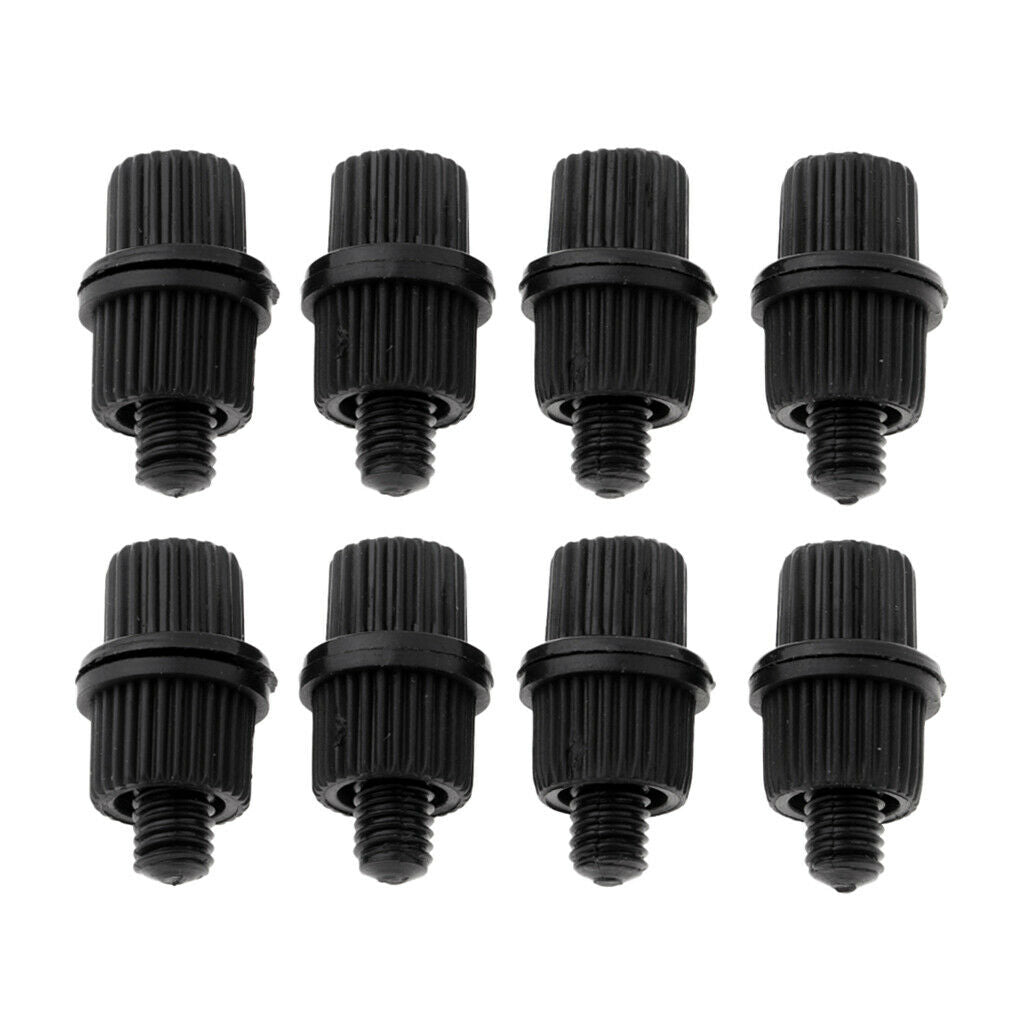 8 Pieces Motorcycles Black Nylon License Plate Frame Fastening Bolts Screws