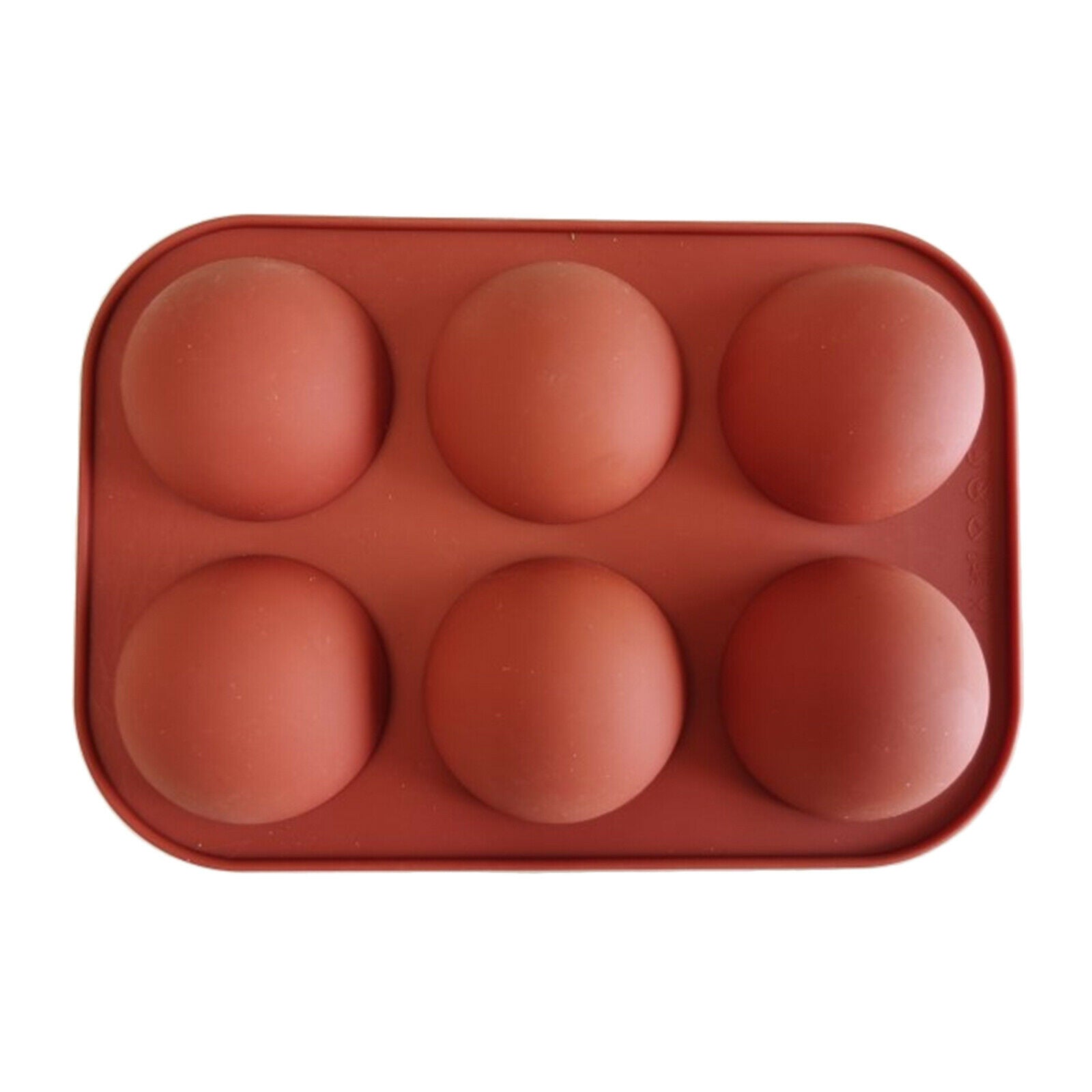 Half Ball 2" 6 Cell Silicone Chocolate Mold Sphere Muffin Cake Baking Mold
